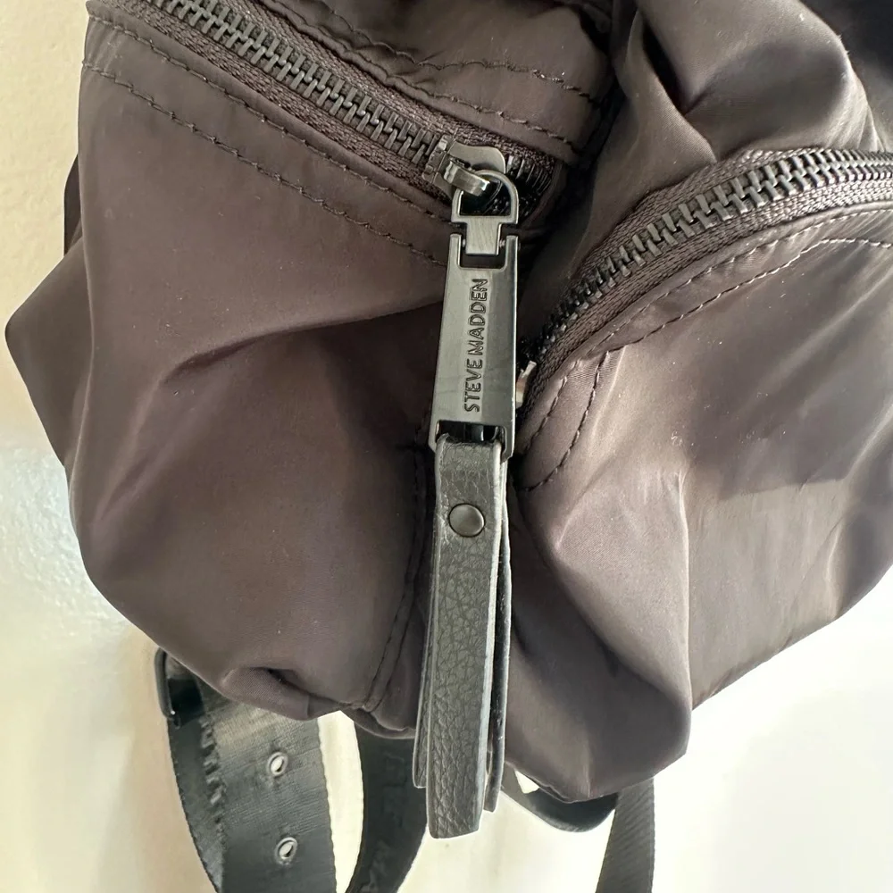 Steve Madden Black Backpack with Buckle Detail
